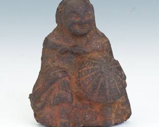 Japanese Cast Iron Buddhist Novice Monk