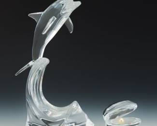 Two Swarovski Crystal Oceanic Crystal Figurines