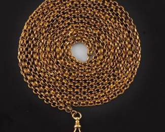 Victorian Gold Extra Long Fancy Link Chain