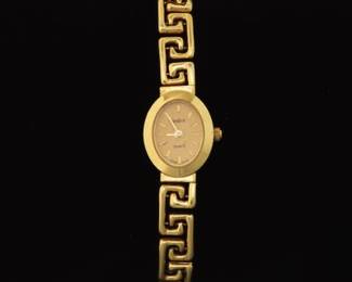 Ladies 14K Gold Geneve Quartz Dress Watch and Bracelet