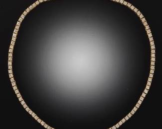 Ladies Gold and Diamond Necklace