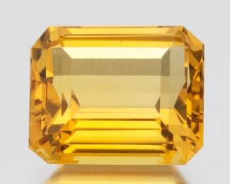 Unmounted 13.44 Ct Weight Emerald Cut Citrine