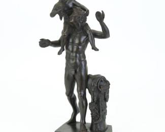 Classical Mythological Depiction of Dionysus and Ampelos