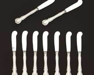 Nine Sterling Towle French Provincial Butter Spreaders
