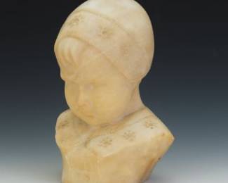 Circa 1900 Alabaster Bust