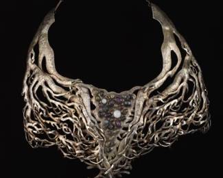 Sterling Silver Artisana Bib Necklace
