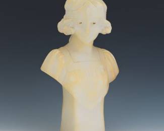 Alabaster Bust of a Young Woman