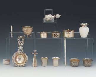 Group of Sterling and Continental Silver Articles