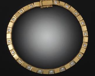 Ladies Gold and Diamond Bracelet