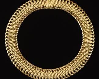 Black, Starr Frost Vintage 18K Gold Wide Interwoven Collar Necklace, in Presentation Box
