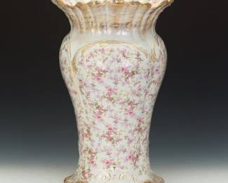 Large Victorian Porcelain Floor Vase