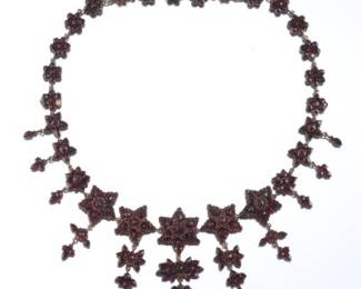 Victorian Garnet Star Necklace