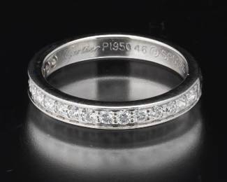 Cartier Platinum and Diamond Band
