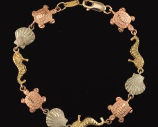 Ladies TriColor Sea Creature Bracelet