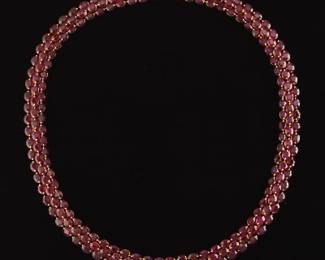 Ladies Ruby and Gold Necklace