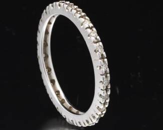 Ladies Gold and Diamond Eternity Band