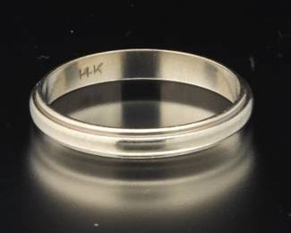 Ladies White Gold Band