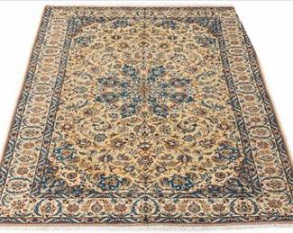 Nain Ivory Silk and Wool Carpet