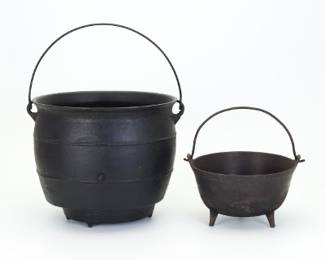 Two Cast Iron Pots