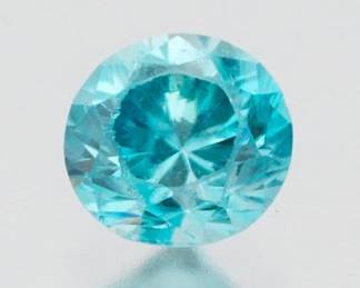 Unmounted 2.58 Ct Round Brilliant Cut Blue Zircon