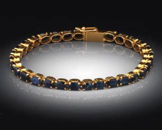 Ladies Sapphire Tennis Bracelet