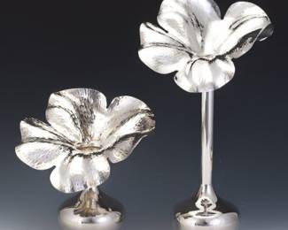 Two Silver Plated Vases, by Bauller, Brazil