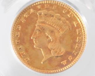 PCGS 1882 $1 Gold Proof 65 Cameo Devices
