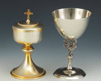 Miniature Chalice and Reed Barton Cocktail Glass
