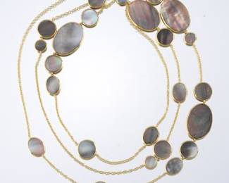 Ippolita 18k Yellow Gold Black Abalone Necklace