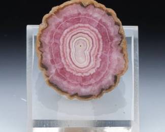 Rhodochrosite Stalactite Slice