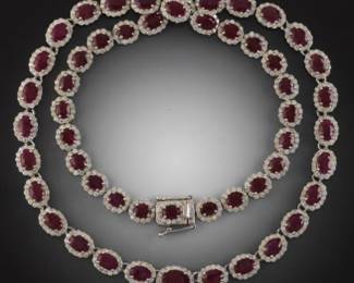 Ruby and Diamond Necklace