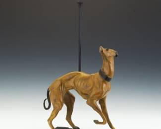 Patinated Metal Greyhound Doorstop