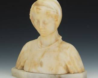 Early 20th Century Alabaster of Joan Of Arc