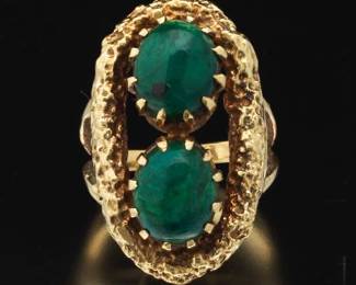 14K and Malachite Ring