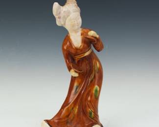 Chinese SancaiGlazed Pottery Figure of a Musician