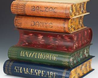 Stacked Faux Book Form Tole Box