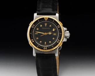 Tiffany Co. Ref L0720 Quartz 18K and Stainless Dive Watch