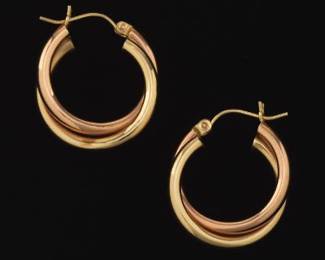 Ladies Gold Hoop Earrings
