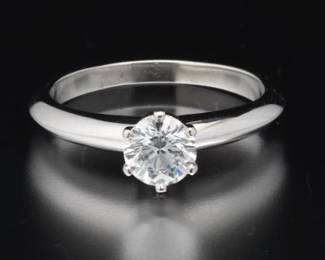 Tiffany Co. .950 Platinum and Diamond Ring