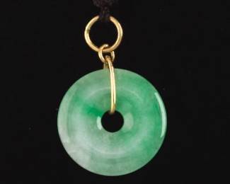 Jadeite Disk Pendant
