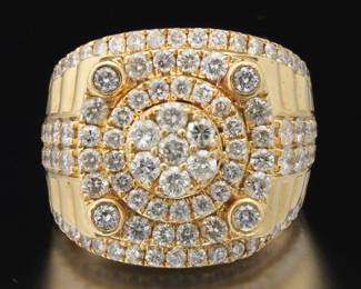 Rolex Style Gold and Diamond Ring