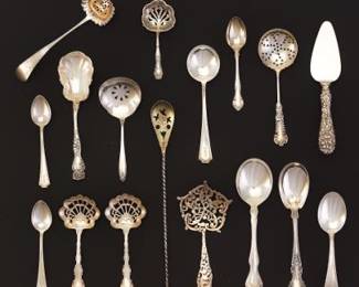 Seventeen Sterling Utensils