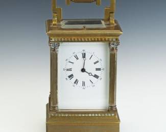 French Bronze Case Repeater Carriage Clock