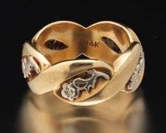 Ladies Gold Flower Band