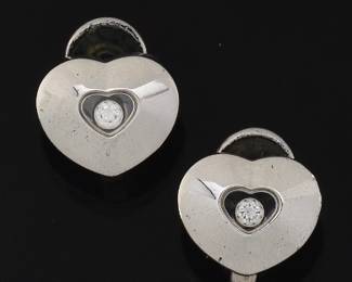 Chopard Happy Hearts Gold and Diamond Earrings