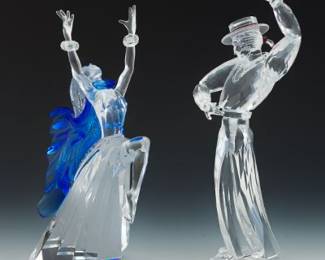 Two Swarovski Crystal Magic of Dance Figurines