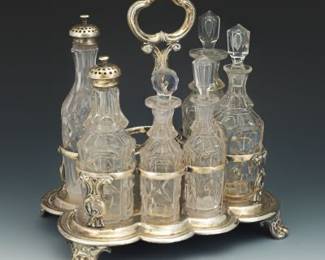 19th Century Silver Plated Cruet Set