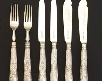 Twentyseven Pieces of English Sterling Flatware, by John Bodman Carrington, London 1902