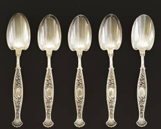Six Whiting Hyperion Serving Spoons