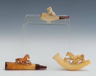 Three Cased Meerschaum Pipes